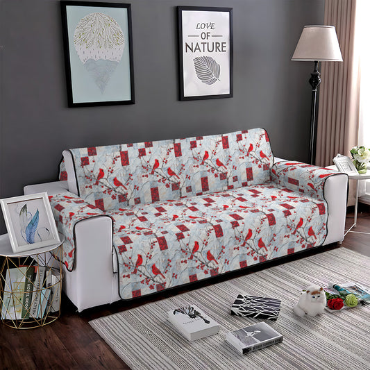 Cardinal Winter Whisper Quilted Sofa Cover NCU0PT953