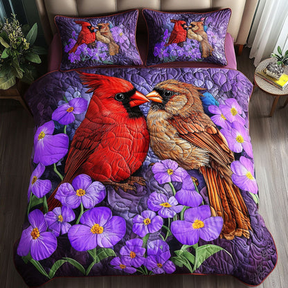 Cardinal Bliss 3-Piece Quilted Bedding Set NCU0NT6089