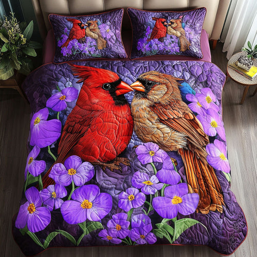 Cardinal Bliss 3-Piece Quilted Bedding Set NCU0NT6089