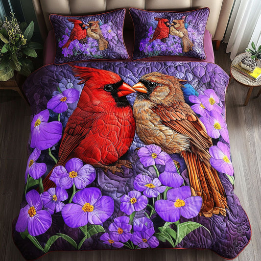 Cardinal Bliss 3-Piece Quilted Bedding Set NCU0NT6089