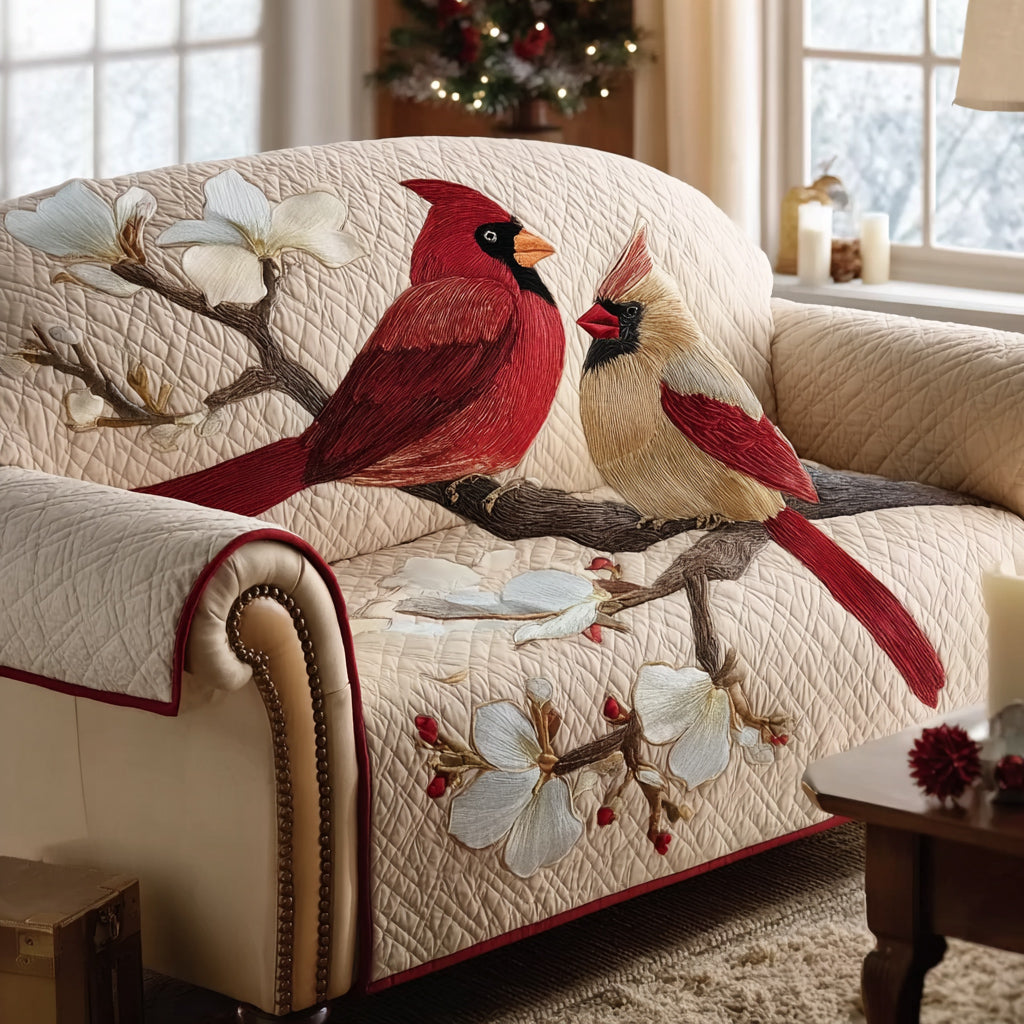 Cardinal Blossom Bond Quilted Sofa Cover NCU0HH1617