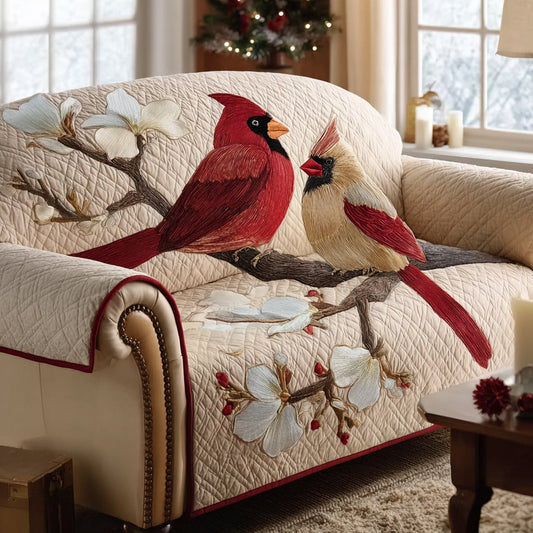 Cardinal Blossom Bond Quilted Sofa Cover NCU0HH1617