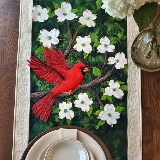 Cardinal Blossom Quilted Table Runner NCU0NT6430