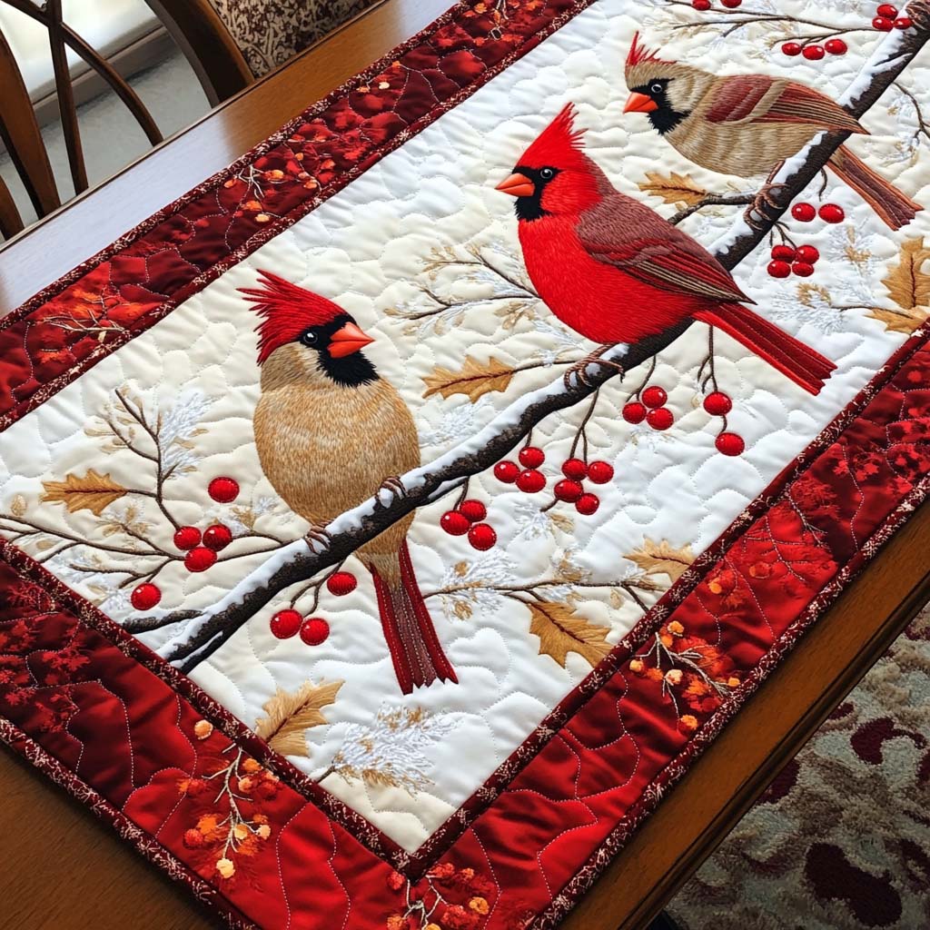 Cardinal Cadence Quilted Table Runner NCU0NT1384