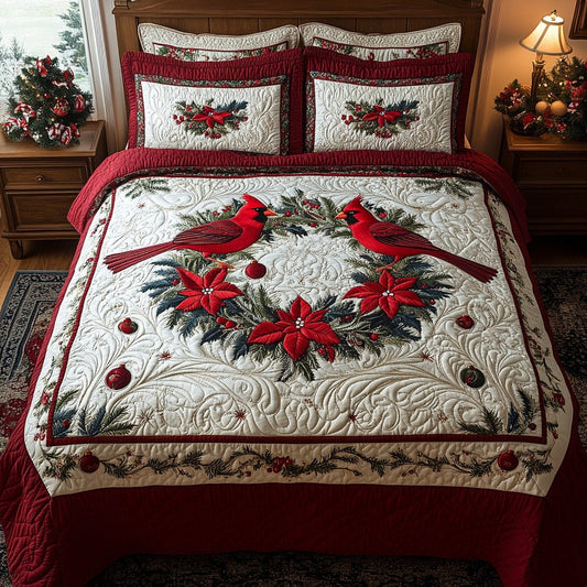 Cardinal Chorus 3-Piece Quilted Bedding Set NCU0DV7380