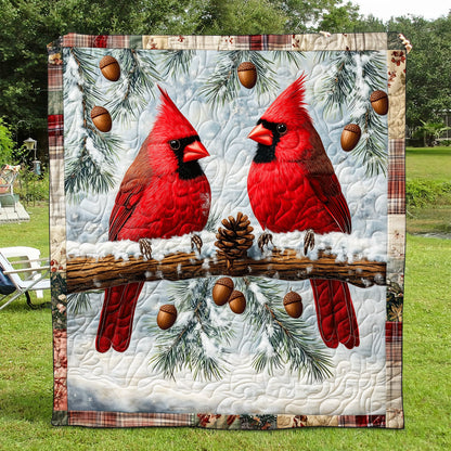 Cardinal Couple Quilted Blanket NCU0TL1044