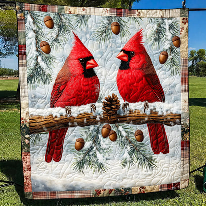 Cardinal Couple Quilted Blanket NCU0TL1044