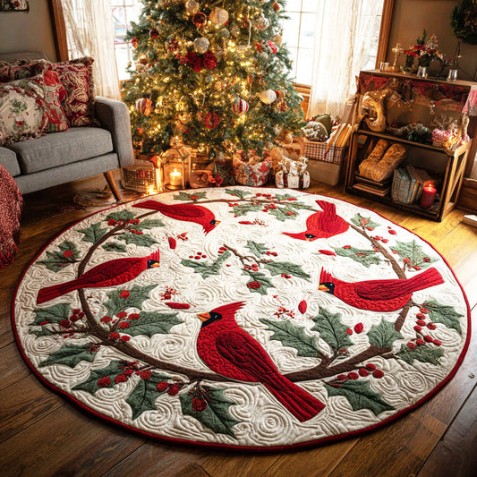 Cardinal Dance Quilted Round Mat NCU0TV351