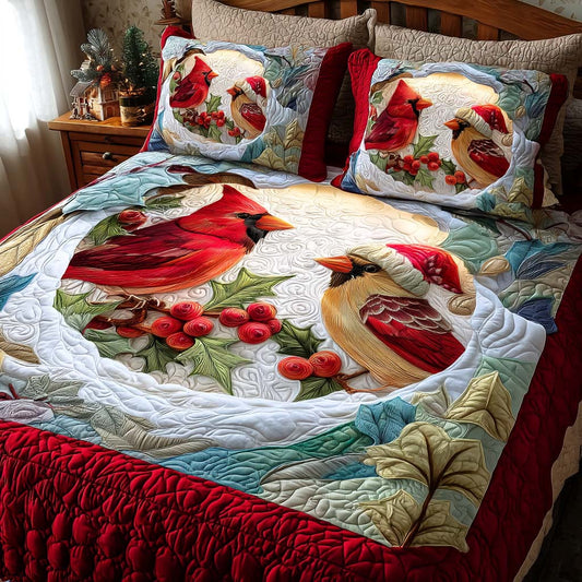 Cardinal Elegance 3-Piece Quilted Bedding Set NCU0NT10429