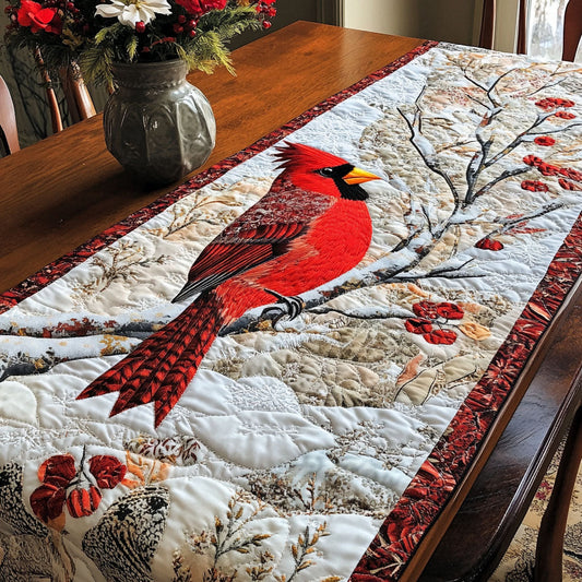 Cardinal Elegance Quilted Table Runner NCU0NT4979