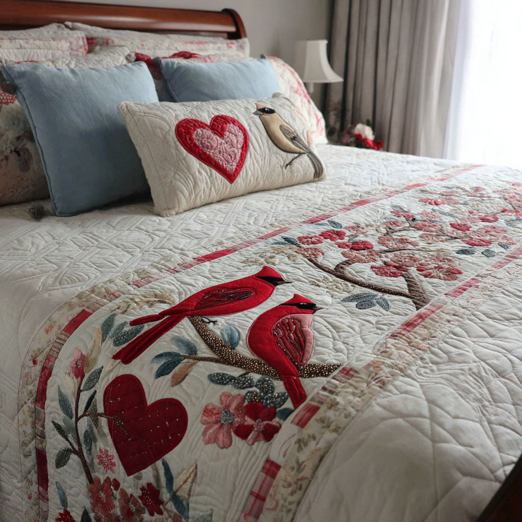 Cardinal Embrace Quilted Bed Runner NCU0PT10839
