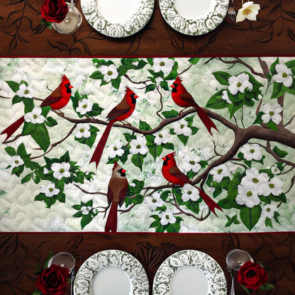 Cardinal Garden Quilted Table Runner NCU0NT6423