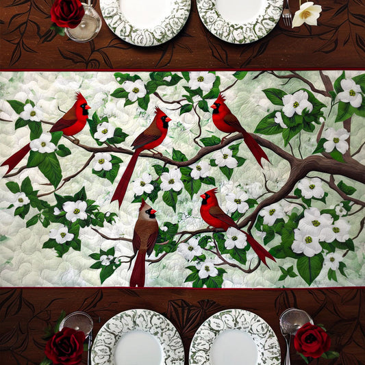 Cardinal Garden Quilted Table Runner NCU0NT6423