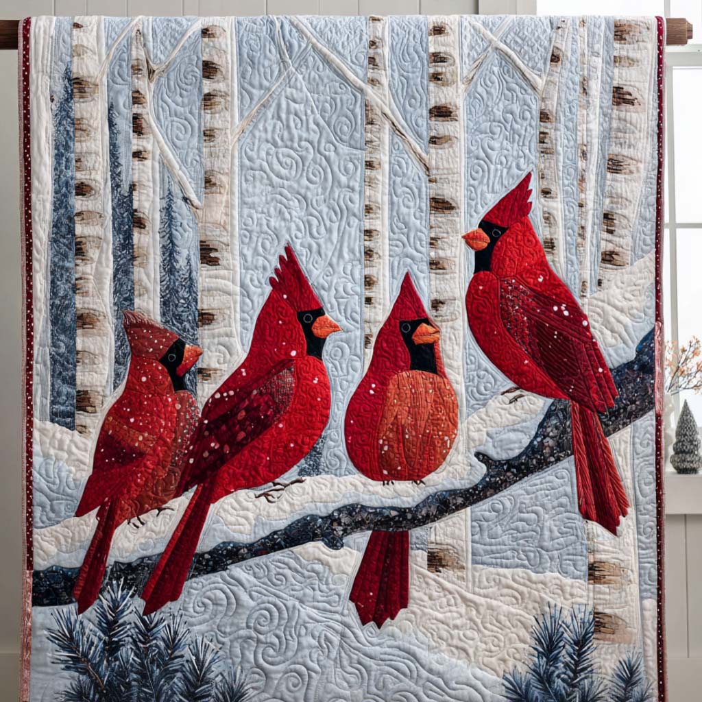 Cardinal Gathering Quilted Blanket NCU0NT9843