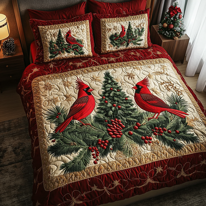 Cardinal Haven 3-Piece Quilted Bedding Set NCU0DK10466