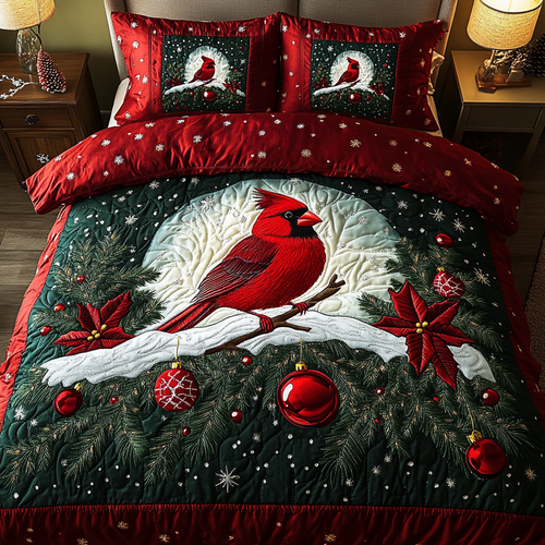 Cardinal Haven 3-Piece Quilted Bedding Set NCU0DK2628