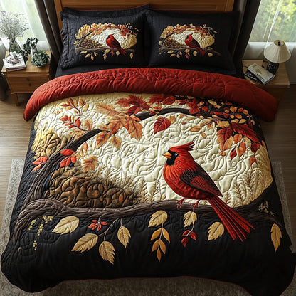 Cardinal Haven 3-Piece Quilted Bedding Set NCU0DV6667