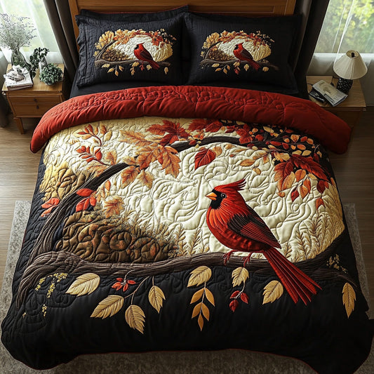 Cardinal Haven 3-Piece Quilted Bedding Set NCU0DV6667