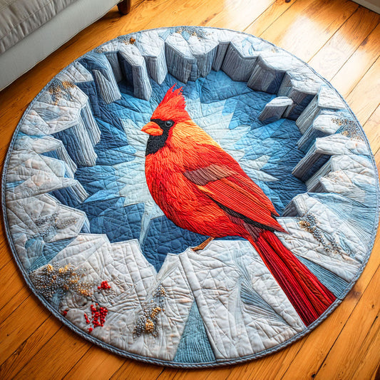 Cardinal Ice Breaker Quilted Round Mat NCU0TD604