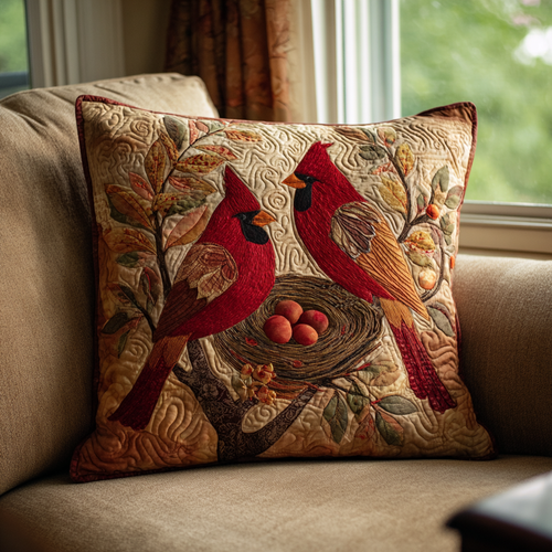 Cardinal Joy Quilted Pillow Case NCU0DK11106