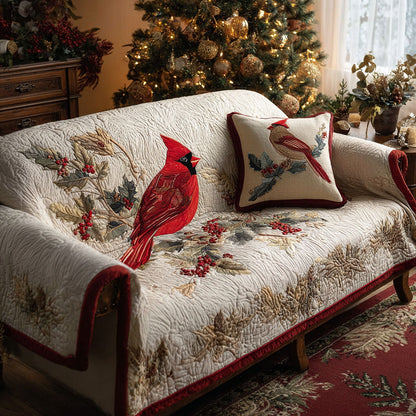 Cardinal Joy Quilted Sofa Cover NCU0DK11493