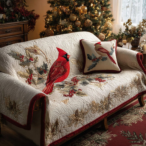 Cardinal Joy Quilted Sofa Cover NCU0DK11493