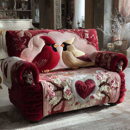 Cardinal Love Quilted Sofa Cover NCU0PT10754