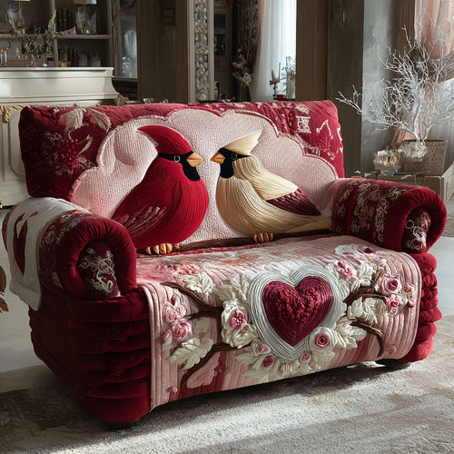 Cardinal Love Quilted Sofa Cover NCU0PT10754