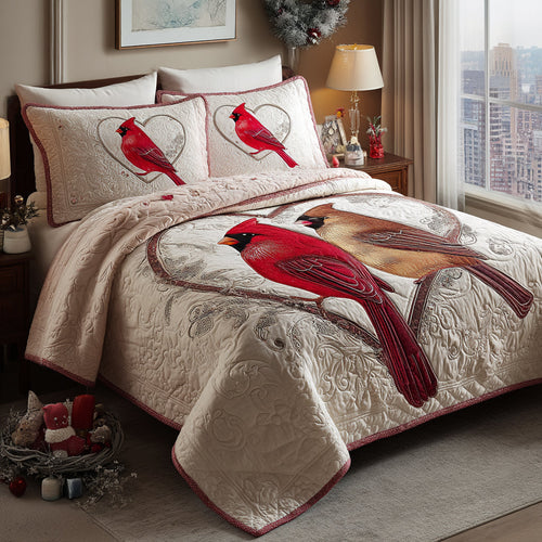 Cardinal Meadow 3-Piece Quilted Bedding Set NCU0DV8909