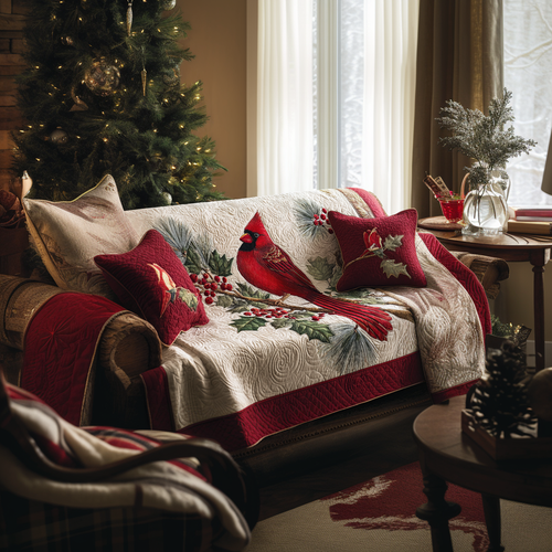 Cardinal Meadow Quilted Sofa Cover NCU0DK11107