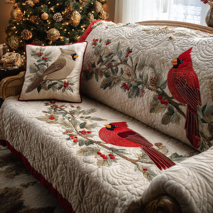 Cardinal Meadow Quilted Sofa Cover NCU0DK11494