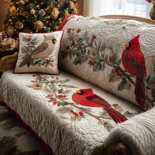 Cardinal Meadow Quilted Sofa Cover NCU0DK11494