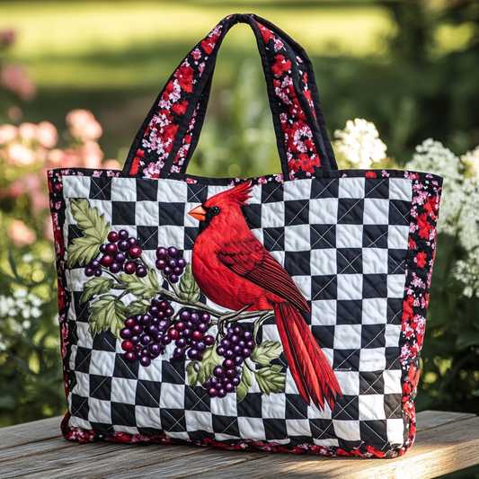 Cardinal Moments Quilted Tote Bag NCU0DK8837