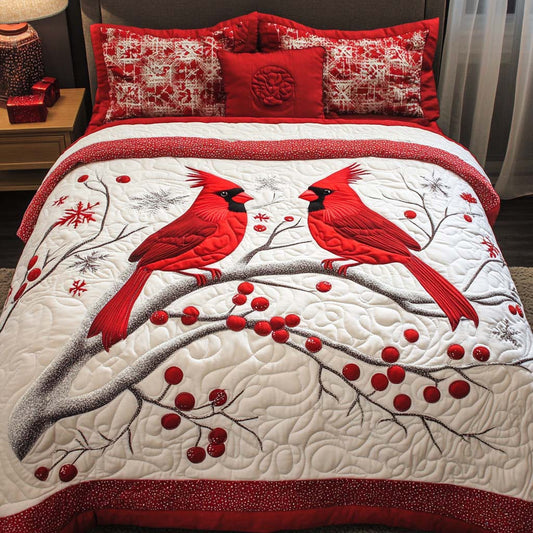 Cardinal Peace 3-Piece Quilted Bedding Set NCU0NT10437