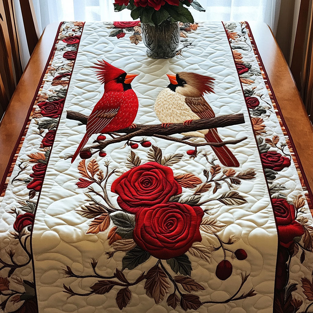 Cardinal Roses Quilted Table Runner NCU0NT2961 – Vantique