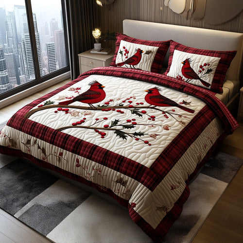 Cardinal Serenade 3-Piece Quilted Bedding Set NCU0DV8914