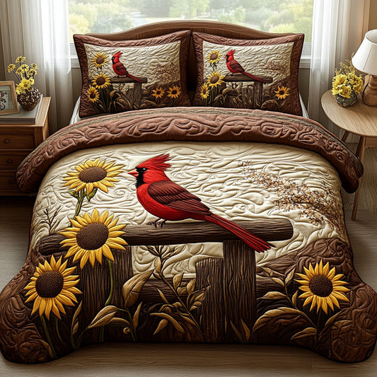 Cardinal Serenity 3-Piece Quilted Bedding Set NCU0DV6670