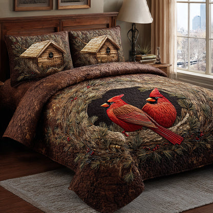 Cardinal Spirit 3-Piece Quilted Bedding Set NCU0DV8911