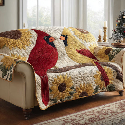 Cardinal Sunflower Serenade Quilted Sofa Cover NCU0HH1621