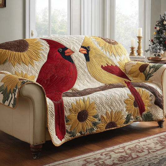 Cardinal Sunflower Serenade Quilted Sofa Cover NCU0HH1621