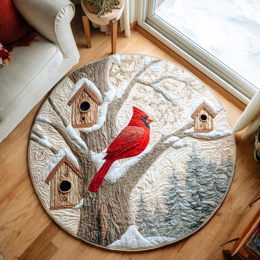 Cardinal Treehouse Quilted Round Mat NCU0TD606