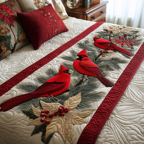 Cardinal Whispers Quilted Bed Runner NCU0TH3734