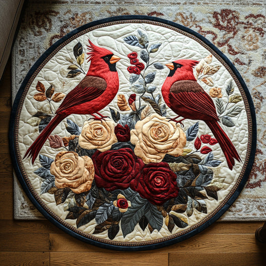 Cardinal Whispers Quilted Round Mat NCU0DV6856