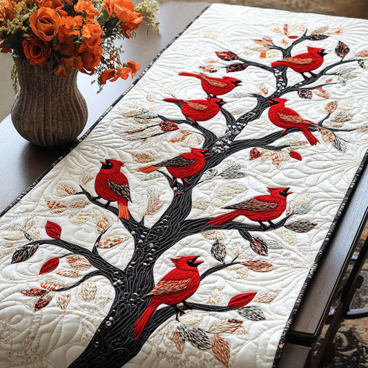Cardinals Gathering Quilted Table Runner NCU0NT4980