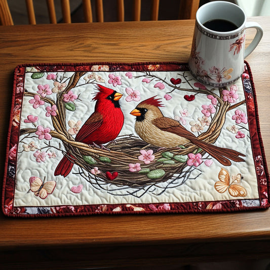 Cardinals in Bloom Quilted Placemat NCU0NT2970