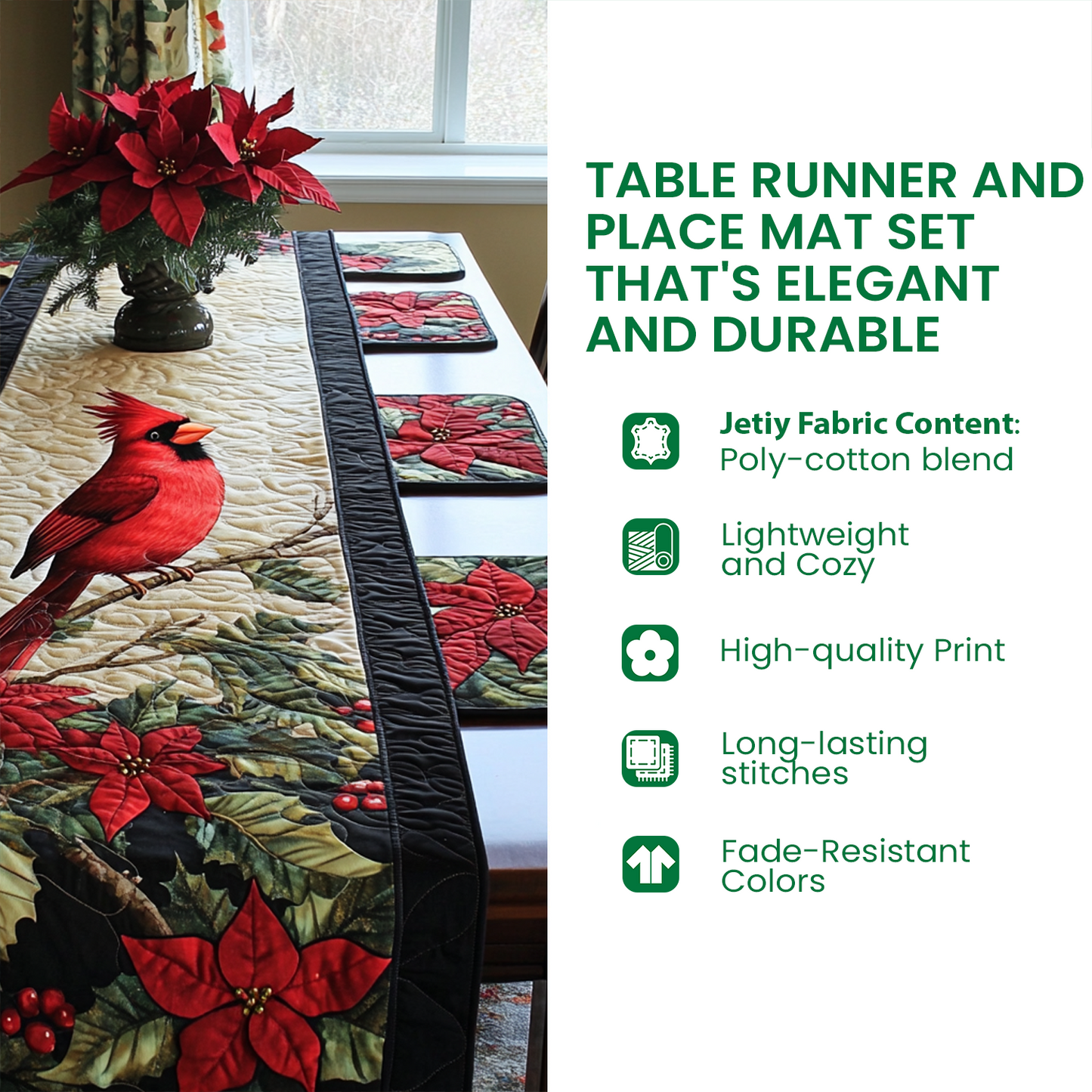 Sunkissed Waves Quilted Table Runner and Quilted Place Mat Set NCU0PT4612