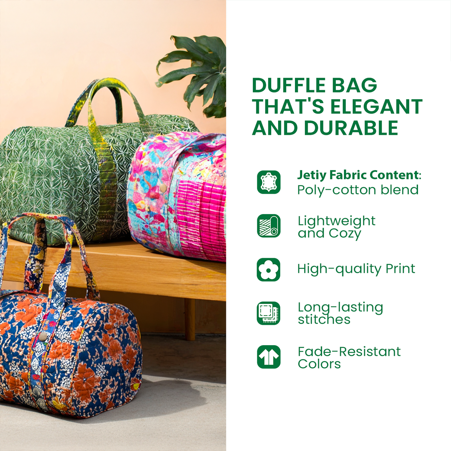 Sunny Camper Quilted Duffle Bag NCU0NT9696