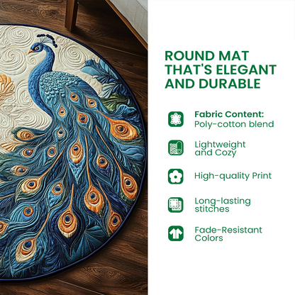 Cluck and Cuddle Quilted Round Mat NCU0TL1419