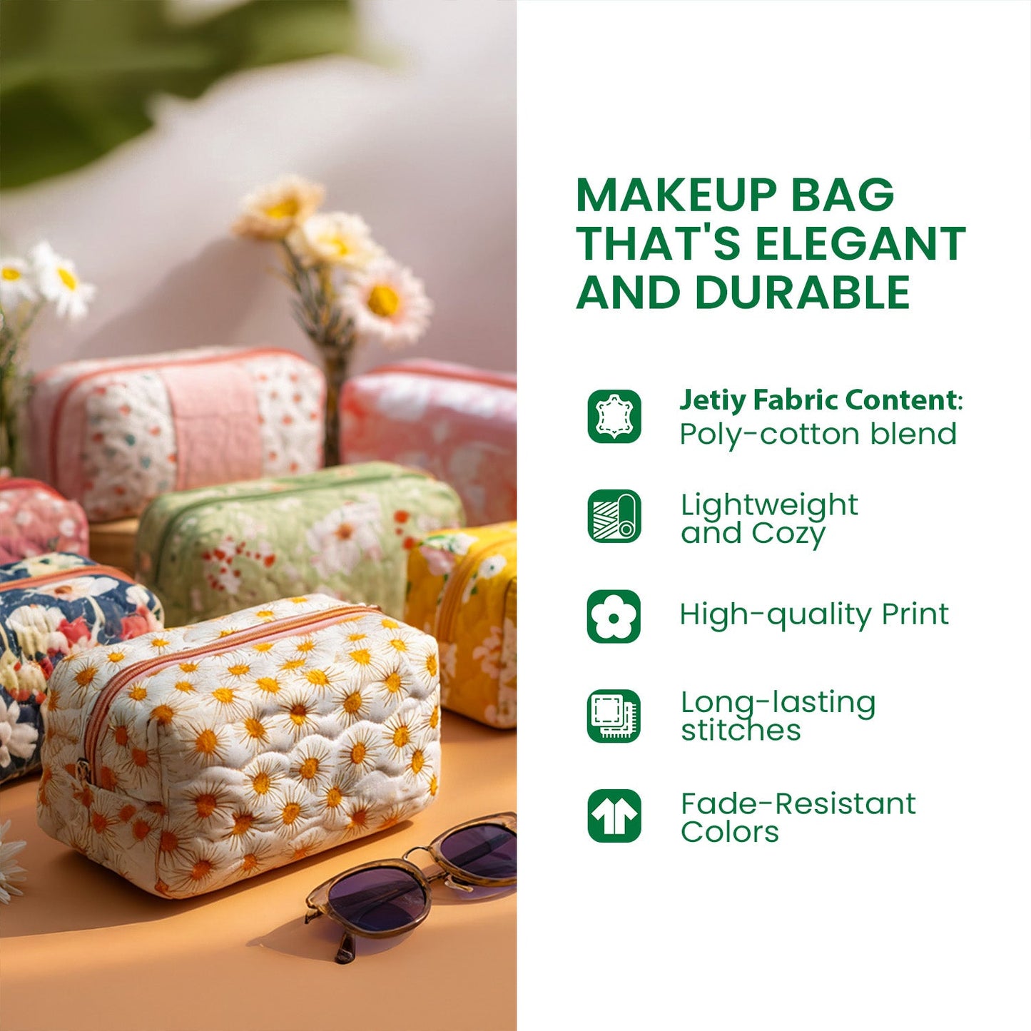 Sunrise Glow Quilted Makeup Bag NCU0DK10296