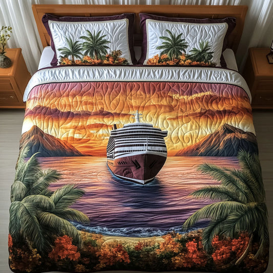 Caribbean Seeker 3-Piece Quilted Bedding Set NCU0PT8027